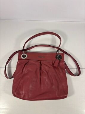 Coach Pink Leather Shoulder Bag Convertible Crossbody Purse F17605